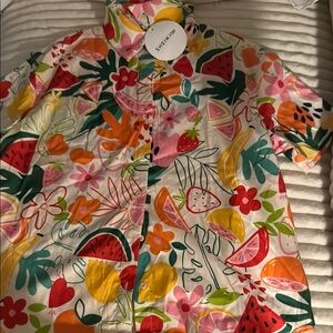 SHEIN Kids Colorful Fruit Print Shirt